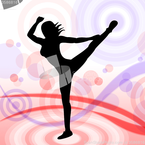 Image of Posing Dancing Represents Yoga Pose And Relaxing