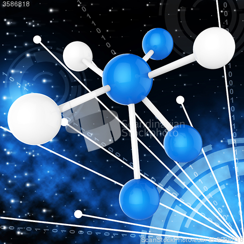 Image of Atom Molecule Indicates Research Chemical And Chemistry