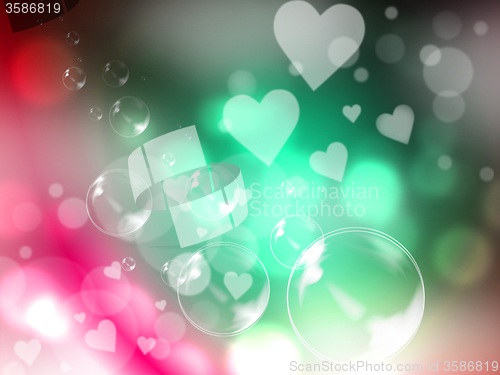 Image of Background Hearts Shows Valentines Day And Backgrounds