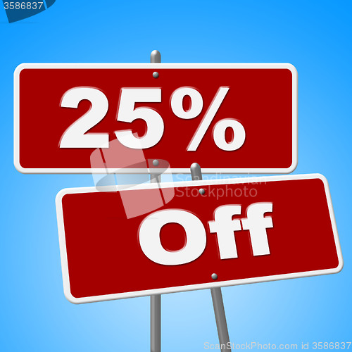 Image of Sign Sale Represents Twenty Five And Retail