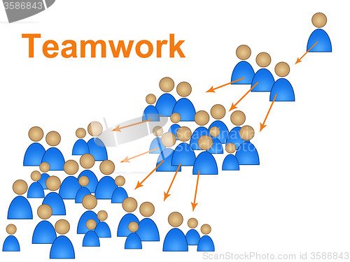 Image of Team Effort Means Unit Teamwork And Unity