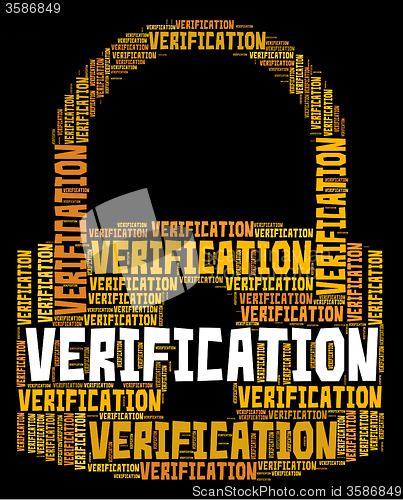 Image of Verification Lock Shows Authenticity Guaranteed And Certified