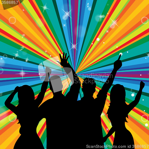 Image of Disco Dancing Indicates Discotheque Joy And Parties