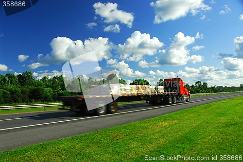 Image of Truck speed road