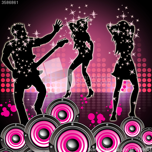Image of Guitar Guitarist Shows Sound Track And Dance