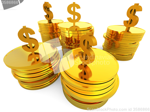 Image of Dollars Cash Means Money Bank And Finance