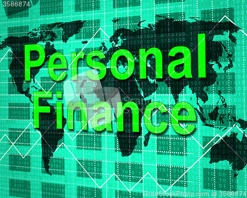 Image of Personal Finance Shows Savings Earnings And Accounting