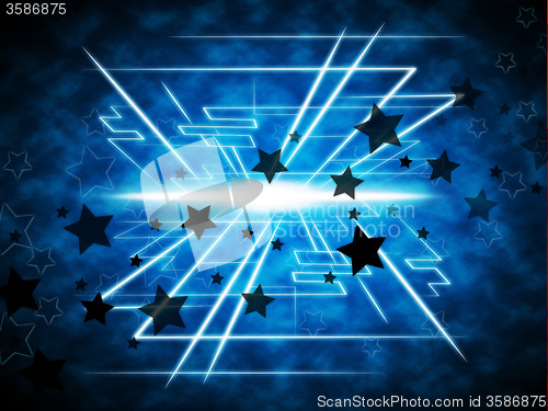 Image of Stars Brightness Background Means Night Beams And Geometrical Li