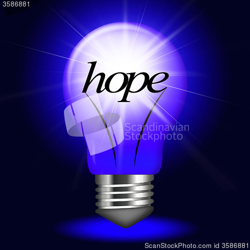 Image of Lightbulb Hope Indicates Want Wanting And Hopeful