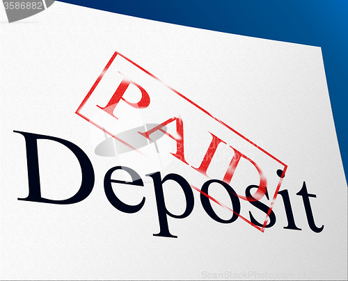 Image of Paid Deposit Shows Part Payment And Advance