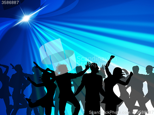 Image of Dancing Party Indicates Cheerful Nightclub And Celebrate