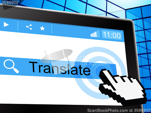 Image of Translate Online Indicates Convert To English And Language