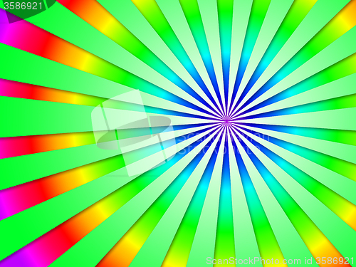 Image of Colourful Dizzy Striped Tunnel Background Shows Futuristic Dizzy