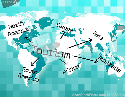 Image of Worldwide Tourism Shows Tourist Vacationing And Voyages