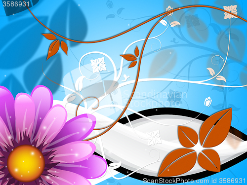 Image of Floral Background Indicates Bloom Petals And Backdrop