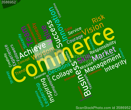 Image of Commerce Words Represents Ecommerce Buy And Buying