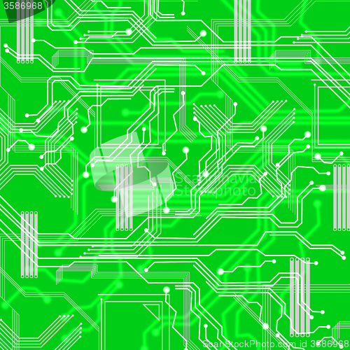 Image of Branching Out Background Shows Information Matrix And Connection