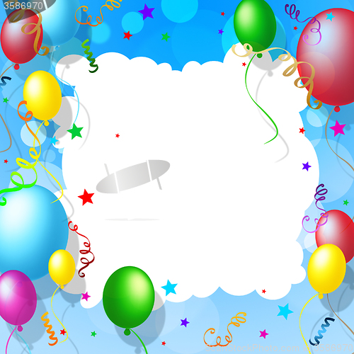 Image of Background Balloons Means Blank Space And Backdrop