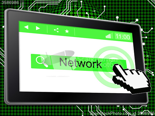 Image of Online Computer Shows World Wide Web And Communicate