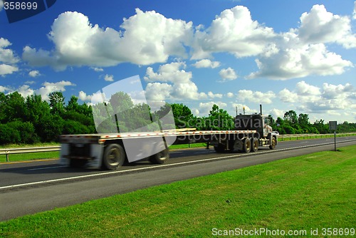 Image of Fast moving truck