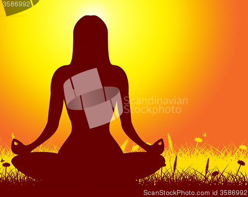 Image of Yoga Pose Represents Body Exercise And Meditate