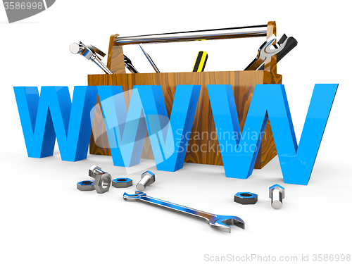 Image of Online Tools Shows World Wide Web And Apparatus