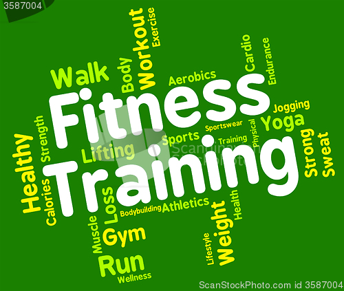 Image of Fitness Training Shows Physical Activity And Exercising