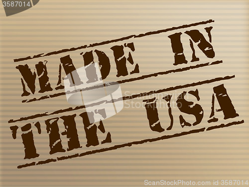 Image of Made In Usa Represents United States And Americas
