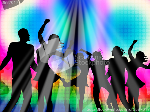 Image of Party Disco Represents Discotheque Nightclub And Parties