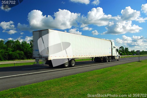 Image of Fast moving truck