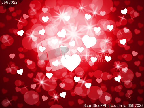 Image of Background Heart Indicates Valentine Day And Backdrop