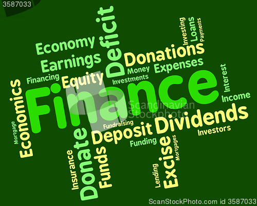 Image of Finance Word Shows Trading Investment And Accounting