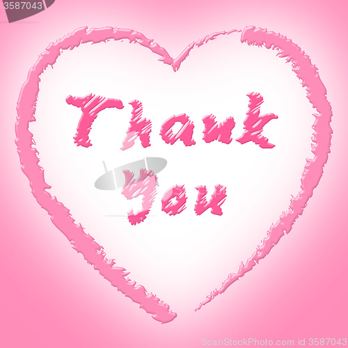 Image of Thank You Shows Heart Shapes And Grateful