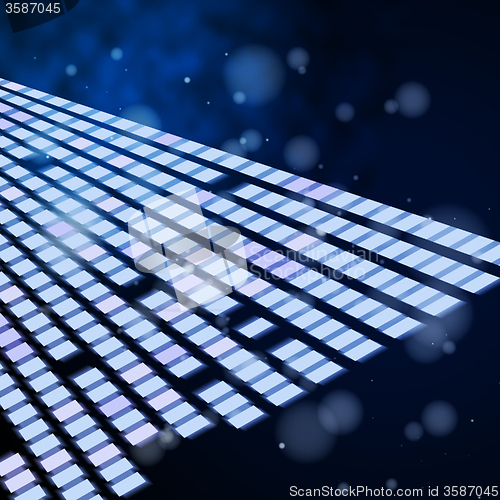 Image of Square Grid Background Shows Lightning Rectangles Or Virtual Squ