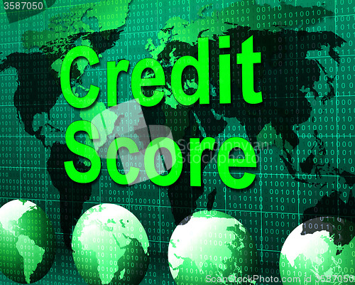 Image of Credit Score Shows Card Loan And Owe