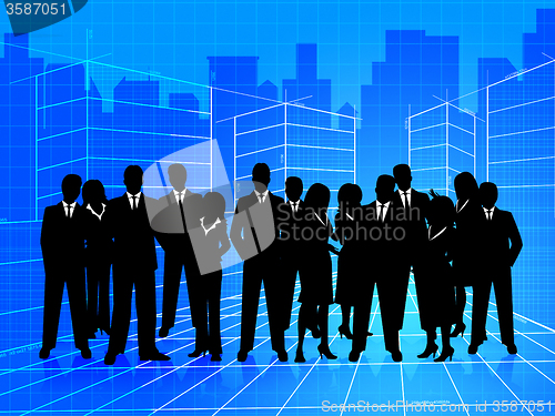 Image of Business People Shows Businesspeople Corporate And Teamwork