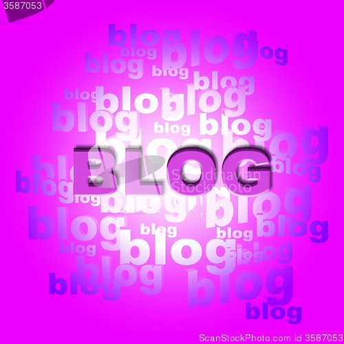 Image of Blog Words Shows World Wide Web And Searching
