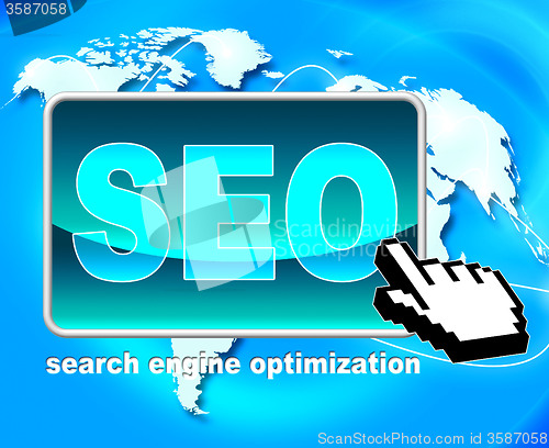 Image of Seo Button Represents World Wide Web And Optimization