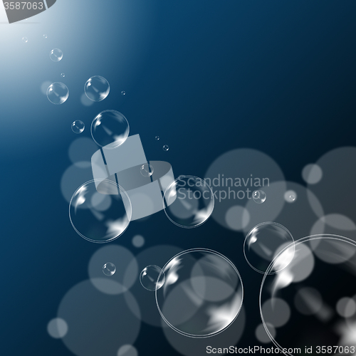 Image of Bubbles Background Shows Translucent Soapy And Spheres\r