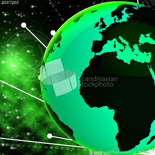 Image of Europe Africa Globe Means Country Planet And African