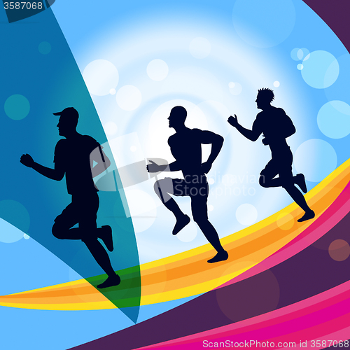 Image of Jogging Exercise Represents Get Fit And Jogger