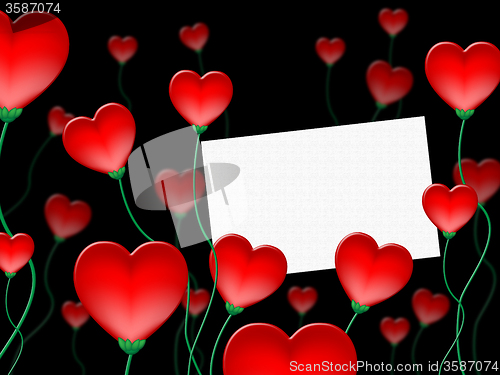 Image of Heart Message Indicates Valentine Day And Communicate