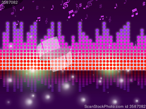 Image of Soundwaves Background Means Song Tune Or Melody\r