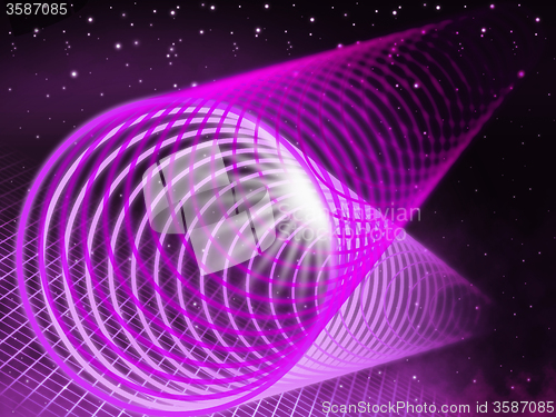 Image of Purple Coil Background Shows Pipe Light And Night Sky\r