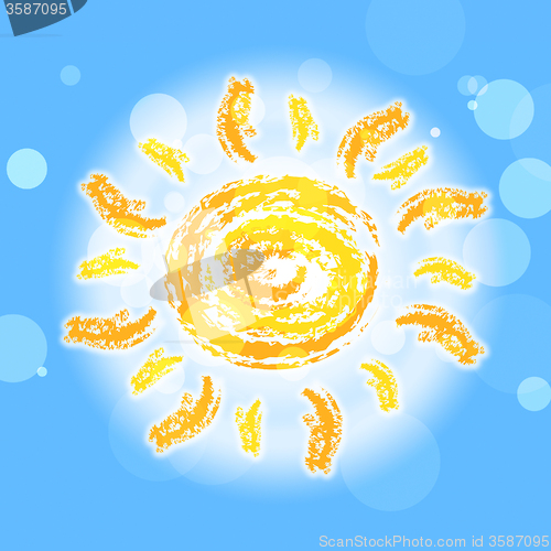 Image of Sun Rays Represents Summer Time And Beam