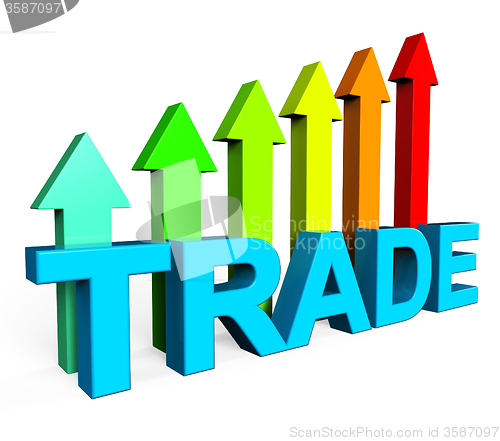 Image of Trade Increasing Indicates Business Graph And Biz