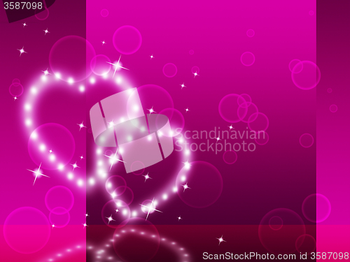 Image of Pink Hearts Background Means Affection Desire And Glittering\r