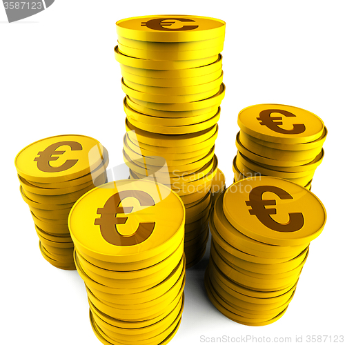 Image of Euro Savings Indicates Finance Cost And Cash