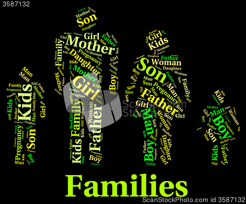 Image of Families Word Indicates Blood Relation And Children