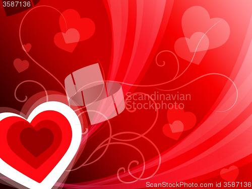 Image of Hearts Background Shows Romantic And Passionate Wallpaper\r